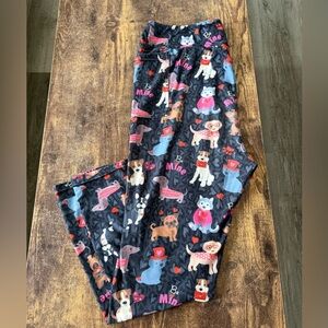Boutique BE MINE Valentine’s Puppy Love Dogs Hearts Leggings size TC